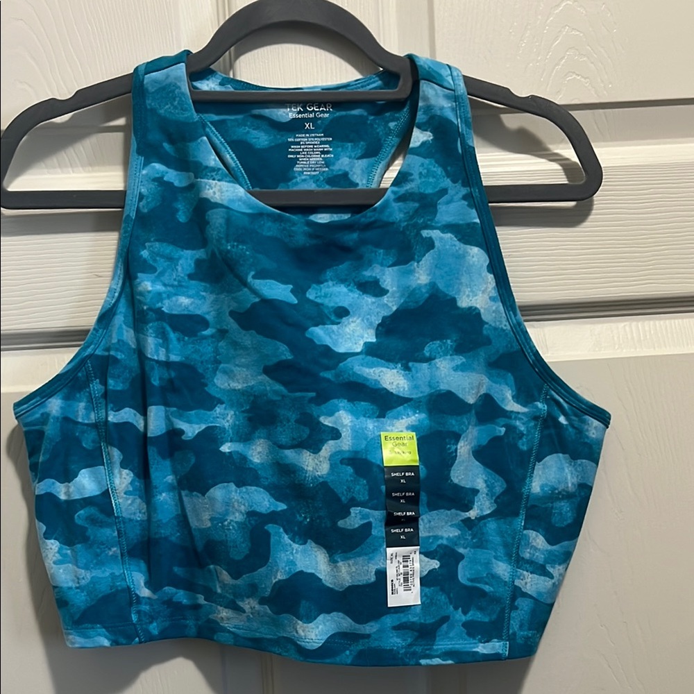 Tek Gear Blue Camo Sports Bra